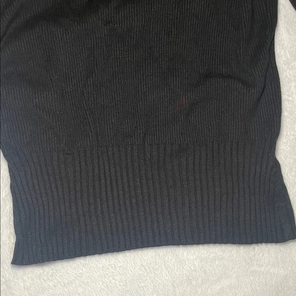 Apt. 9 Black Sweater with Plush Collar - Picture 5 of 6